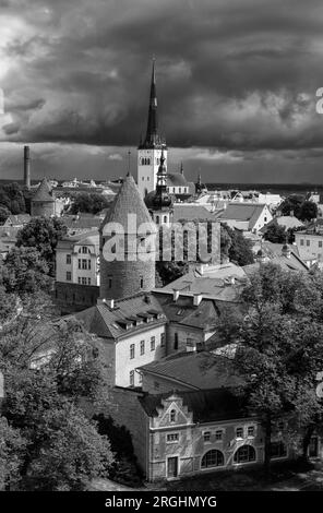 Point de vue Piiskopi, vieille ville, Tallinn, Estonie Banque D'Images