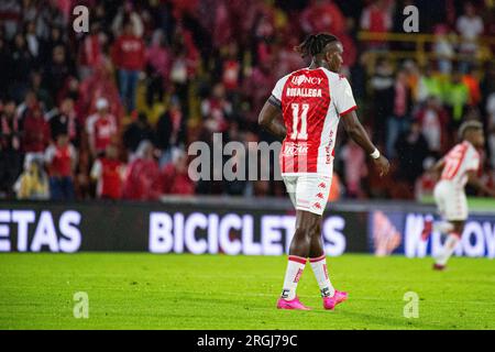 Bogota, Colombie. 02 août 2023. Hugo Rodallega de l'Independiente Santa Fe lors du match de phase de groupes entre l'Independiente Santa Fe de Bogota (1) et le Deportivo Independiente Medellin de Medellin au stade Nemesio Camacho el Campin, le 2 août 2023. Photo par : Sebastian Barros/long Visual Press crédit : long Visual Press/Alamy Live News Banque D'Images