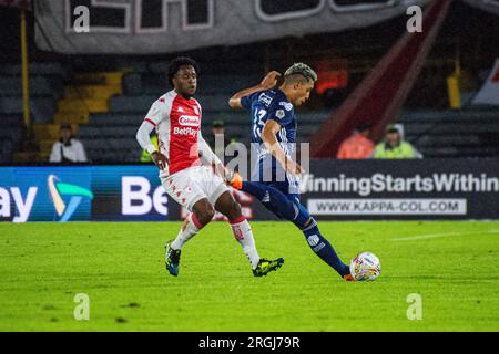 Bogota, Colombie. 02 août 2023. Deportivo Independiente Medellin Daniel Londono lors du match de phase de groupes entre l'Independiente Santa Fe de Bogota (1) et le Deportivo Independiente Medellin de Medellin au stade Nemesio Camacho el Campin, le 2 août 2023. Photo par : Sebastian Barros/long Visual Press crédit : long Visual Press/Alamy Live News Banque D'Images