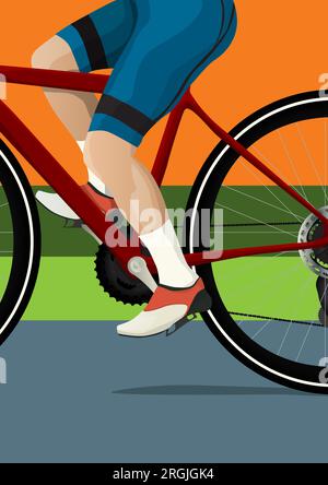 Course cycliste, dépliant de fond d'événement de modèle de vecteur, affiche Illustration de Vecteur