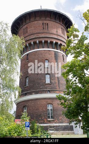 Château d'eau, un ancien bâtiment de 1905, Gniezno, Pologne Banque D'Images