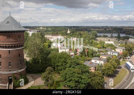 Château d'eau, un ancien bâtiment de 1905, Gniezno, Pologne Banque D'Images