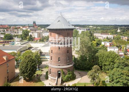 Château d'eau, un ancien bâtiment de 1905, Gniezno, Pologne Banque D'Images