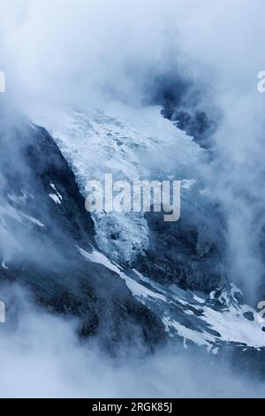 Glacier des Bouquetins à Grand Cornier, Valais Banque D'Images