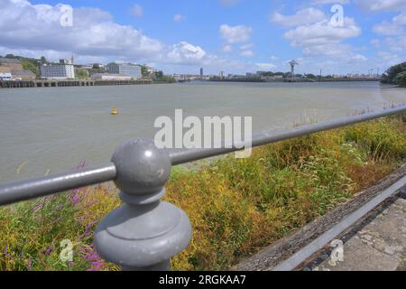 Pittoresque Nantes la sixième plus grande ville de France, FR Banque D'Images