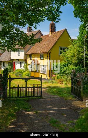 Maisons dans Church St, Wendens Ambo, Saffron Walden CB11 4JZ Banque D'Images