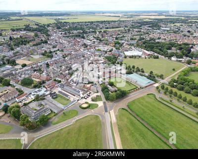 Newmarket ville Suffolk Angleterre Aerial Banque D'Images