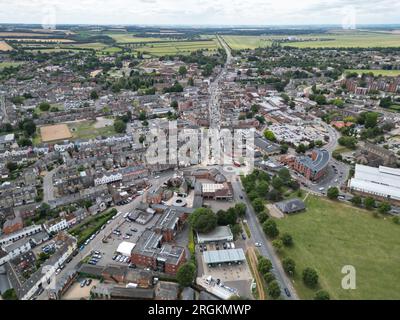 Newmarket ville Suffolk Angleterre Aerial Banque D'Images