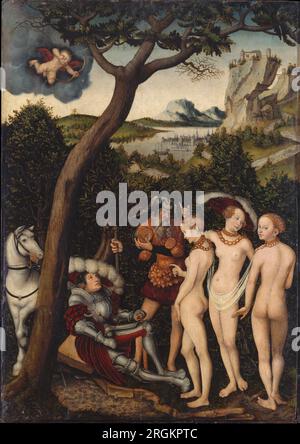 Le jugement de Paris vers 1528 par Lucas Cranach l'ancien Banque D'Images