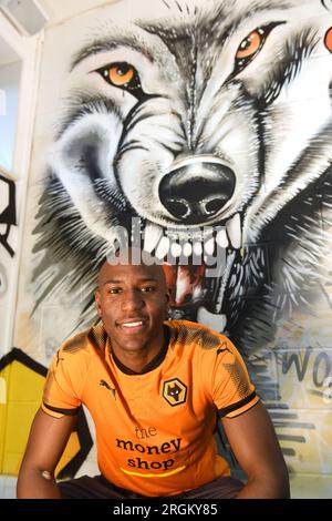 Le footballeur Wolverhampton Wanderers Benik Afobe Banque D'Images