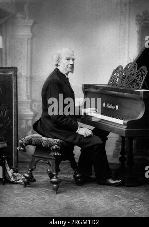 Carl Reinecke (1824-1910), compositeur allemand, chef d'orchestre et pianiste, Portrait au piano, Alfred Naumann, 1908 Banque D'Images