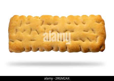 Schiacciata brasé isolé sur blanc, typique italien focaccia de la Toscane et de Rome, chemin de coupure, espace de copie Banque D'Images