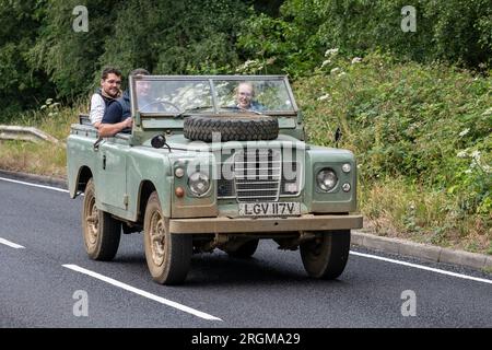 Land Rover à Copythorne, New Forest National Park, Hampshire, Angleterre, Royaume-Uni Banque D'Images