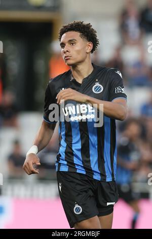 Bruges, Belgique. 10 août 2023. Antonio Nusa du Club photographié lors d'un match de football entre le Belge Club Brugge KV et l'islandais Knattspyrnufelag Akureyrar, jeudi 10 août 2023 à Brugge, la première étape du troisième tour de qualification pour la compétition UEFA Conference League. BELGA PHOTO BRUNO FAHY crédit : Belga News Agency/Alamy Live News Banque D'Images