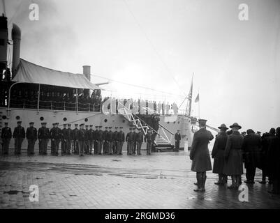 Arrivée du corps du soldat inconnu ca. Novembre 1921 Banque D'Images