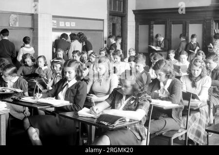 Classe bondée à Rockville, MD, High School ca. 1936 Banque D'Images