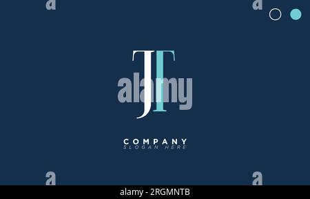 JT lettres Alphabet initiales Monogram logo Illustration de Vecteur