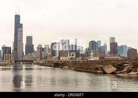 Chicago visite de tous les endroits qui réchauffent l'âme. Vivre en ville. Banque D'Images