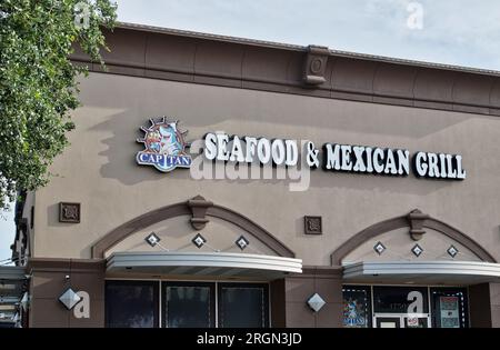 Houston, Texas États-Unis 07-04-2023, El Capitan fruits de mer et restaurant mexicain extérieur avec une influence de la culture Nayarit. Restaurant local à Willowbrook plaza. Banque D'Images