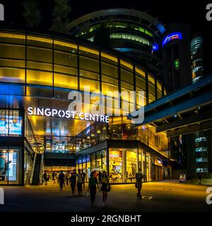 Singpost Centre à côté du quartier Paya Lebar. Il est situé dans le quartier riche en culture de Paya Lebar, Singapour. Banque D'Images