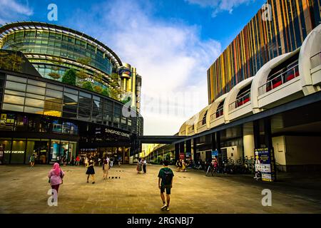 Singpost Centre à côté du quartier Paya Lebar. Il est situé dans le quartier riche en culture de Paya Lebar, Singapour. Banque D'Images