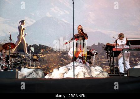 Gothenburg, Suède. 10 août 2023. Tove Lo se produit au festival Way Out West à Slottsskogen à Gothenburg, en Suède, le 10 août 2023.photo : Björn Larsson Rosvall/TT code 9200 crédit : TT News Agency/Alamy Live News Banque D'Images