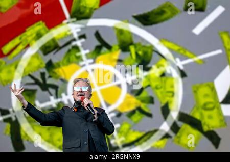 Gothenburg, Suède. 10 août 2023. DEVO se produit au festival Way Out West à Slottsskogen à Gothenburg, en Suède, le 10 août 2023.photo : Björn Larsson Rosvall/TT/code 9200 Credit : TT News Agency/Alamy Live News Banque D'Images