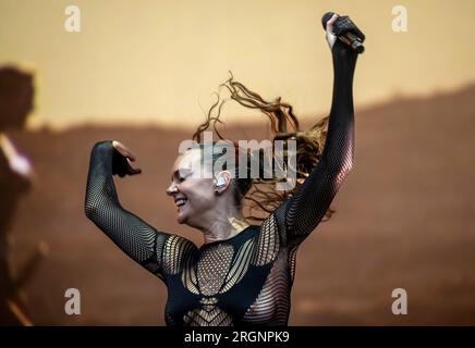 Gothenburg, Suède. 10 août 2023. Tove Lo se produit au festival Way Out West à Slottsskogen à Gothenburg, en Suède, le 10 août 2023.photo : Björn Larsson Rosvall/TT code 9200 crédit : TT News Agency/Alamy Live News Banque D'Images