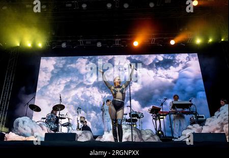 Gothenburg, Suède. 10 août 2023. Tove Lo se produit au festival Way Out West à Slottsskogen à Gothenburg, en Suède, le 10 août 2023.photo : Björn Larsson Rosvall/TT code 9200 crédit : TT News Agency/Alamy Live News Banque D'Images