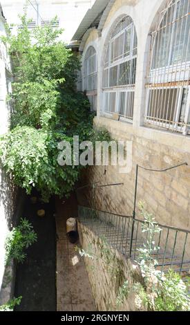 La piscine de Siloé à la fin d'Ézéchias tunnel est un rock-cut extérieure sur le versant sud de 'la Ville' de David à Jérusalem Banque D'Images