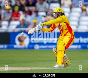 Bryony Smith frappe pour les fusées Trent dans le Hundred Between Trent Rockets et Northern Superchargers Banque D'Images