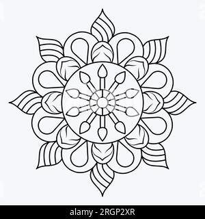 Mindfulness stock Mandala Colouring Book pour adultes Illustration de Vecteur