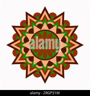 Floral, abstrait, artistique, livre de coloriage Mandala Illustration de Vecteur