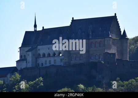 Château de Vianden, notre côté vallée Banque D'Images