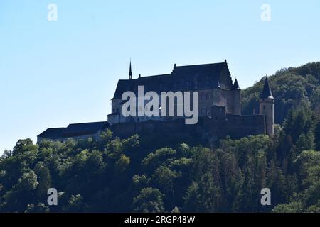 Château de Vianden, notre côté vallée Banque D'Images