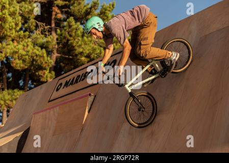 Vigo, Espagne. 10 août 2023. Culture. Sport. Marisquiño23. festival de culture urbaine et championnat international de sports urbains. Crédit : Xan Gasalla/Alamy Live News Banque D'Images