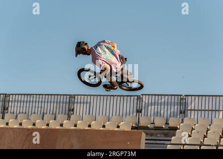 Vigo, Espagne. 10 août 2023. Culture. Sport. Marisquiño23. festival de culture urbaine et championnat international de sports urbains. Crédit : Xan Gasalla/Alamy Live News Banque D'Images