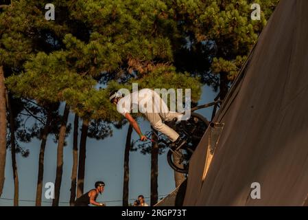 Vigo, Espagne. 10 août 2023. Culture. Sport. Marisquiño23. festival de culture urbaine et championnat international de sports urbains. Crédit : Xan Gasalla/Alamy Live News Banque D'Images