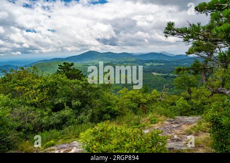 Une vue panoramique en Caroline du Nord, Highlands Banque D'Images