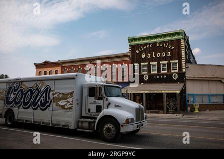 Le Silver Dollar Saloon dans le centre-ville de Leadville, Colorado. Banque D'Images