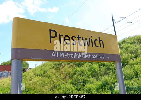 Station de tramway de Prestwich Manchester Metrolink, toutes destinations, Rectory Lane, Prestwich, Angleterre, ROYAUME-UNI, M25 1BR Banque D'Images