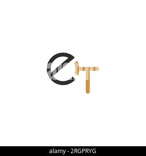 Lettres de l'alphabet initiales Monogram logo et, TE, E et T. Illustration de Vecteur