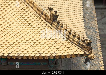 Salle tibétaine dans l'architecture paysagère d'un temple antique, Chengde, station de montagne, nord de la chine Banque D'Images