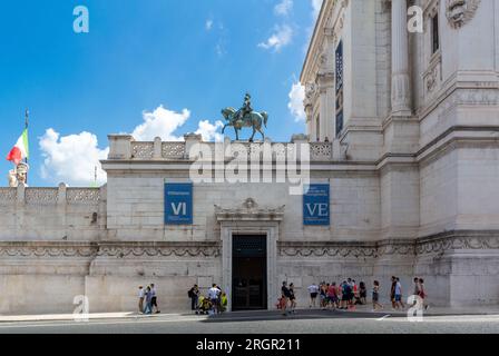 Rome, Latium, Italie, Museo Centrale del Risorgimento, (Musée central du Risorgimento) est un espace d'exposition dédié à l'ère Risorgimento. Banque D'Images