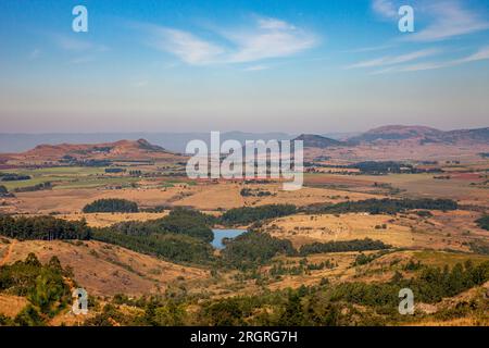 Vue de la vallée d'Ezulwini à eSwatini (Swaziland) Banque D'Images