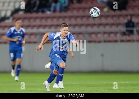 Cracovie, Pologne. 07 août 2023. Michal Trabka de Stal Mielec vu lors du match de football polonais PKO Ekstraklasa League 2023/2024 entre Puszcza Niepolomice et Stal Mielec au stade de Cracovia. Score final ; Puszcza Niepolomice 1:0 Stal Mielec. (Photo Grzegorz Wajda/SOPA Images/Sipa USA) crédit : SIPA USA/Alamy Live News Banque D'Images