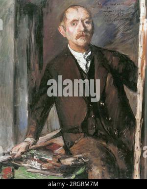 Autoportrait sur le chevalet 1919 par Lovis Corinth Banque D'Images