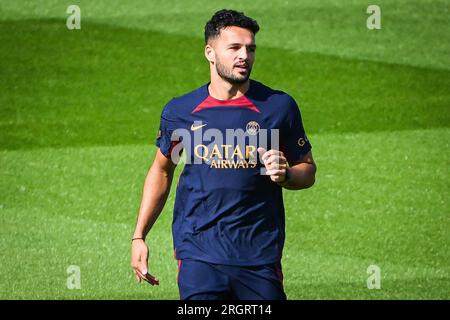 Poissy, France. 11 août 2023. Goncalo RAMOS du PSG lors de l'entraînement de l'équipe du Paris Saint-Germain le 11 août 2023 au Campus PSG à Poissy - photo Matthieu Mirville/DPPI crédit : DPPI Media/Alamy Live News Banque D'Images