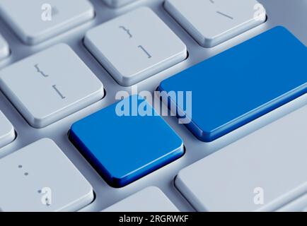 Clavier sans texte ni symboles. Banque D'Images