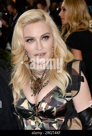 Photo de dossier datée du 01/05/17 de Madonna qui a dit que «rien ne lui donne plus de joie» que de regarder son fils Rocco grandir en tant qu'artiste, alors qu'elle célébrait son 23e anniversaire. Date de parution : vendredi 11 août 2023. Banque D'Images